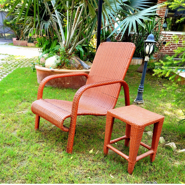 Outdoor Furniture - Easy Lazy Chair - Orange# - Ready Stock Sale