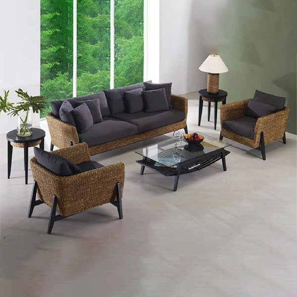 Sea Grass & Wicker Sofa Set - Family