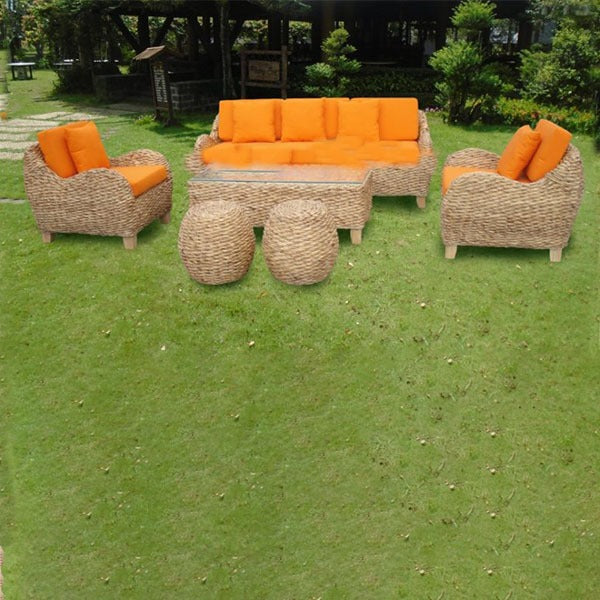 Sea Grass & Wicker Sofa Set - Iris