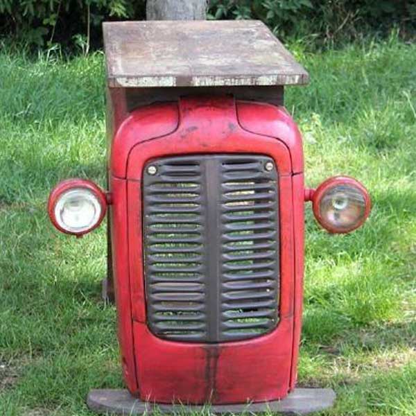 Antique Automobile Furniture - Solid Wood and Marvel Top Tractor Dining Table