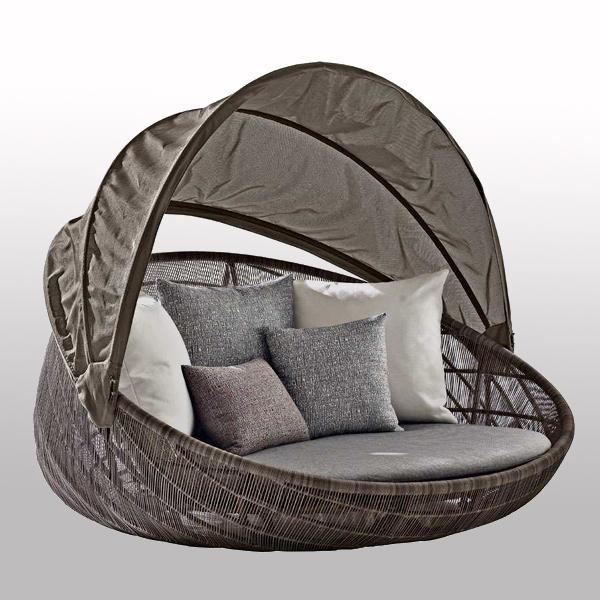 Outdoor Braided & Rope Canopy Daybed - Pristine