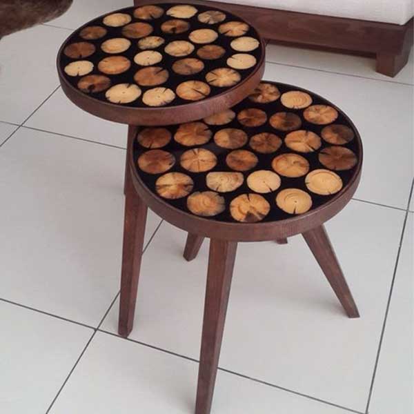 Epoxy Resin Furniture - Wood Table - Mosaic