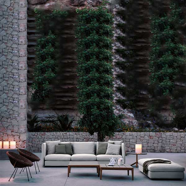 Fully Upholstered Outdoor Furniture - Sofa Set - Basket