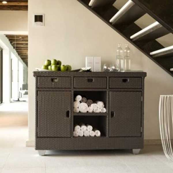 Outdoor Wicker Cabinet - Choco Prime