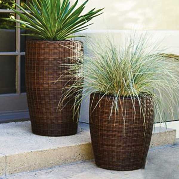 Outdoor Wicker Planter - Grower