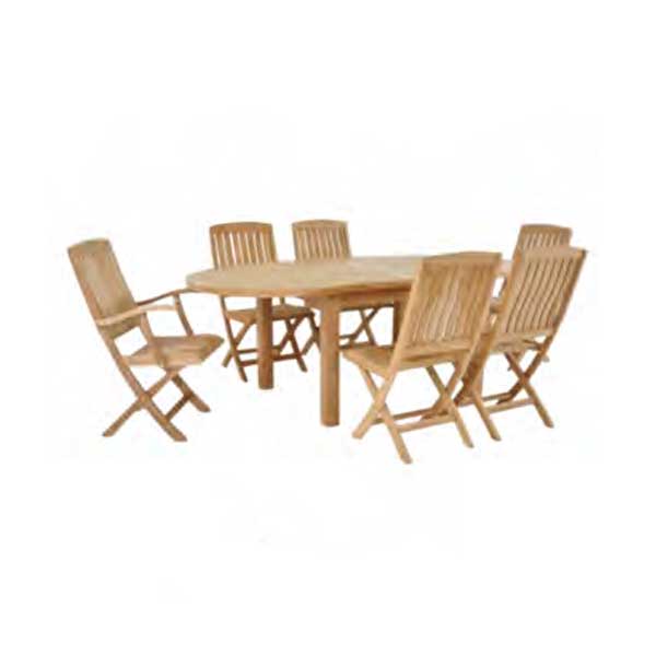 Outdoor Wood - Dining Set - Cross