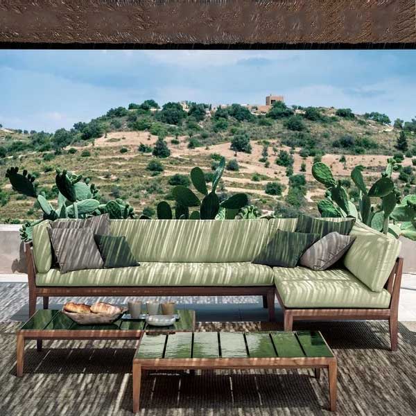 Outdoor Wood - Sofa Set - Canvas