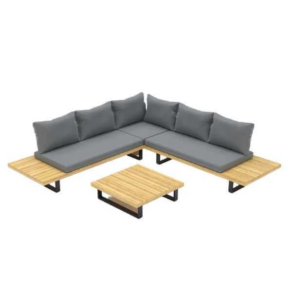 Outdoor Wood & Aluminum - Sofa Set - Andorra