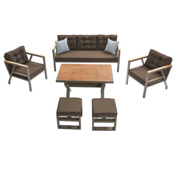 Outdoor Wood & Aluminum - Sofa Set - Kral