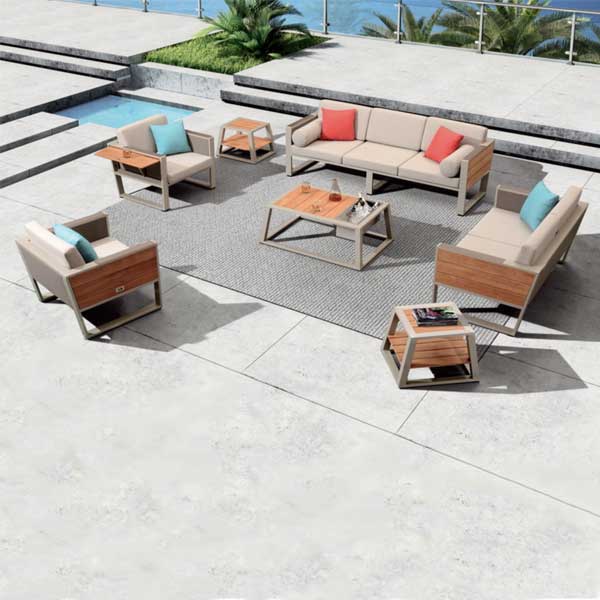 Outdoor Wood & Steel - Sofa Set - Duebian