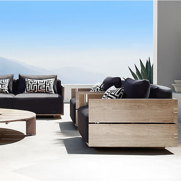 Outdoor Wood - Sofa Set - Anigre for Patio, Garden & Terrace