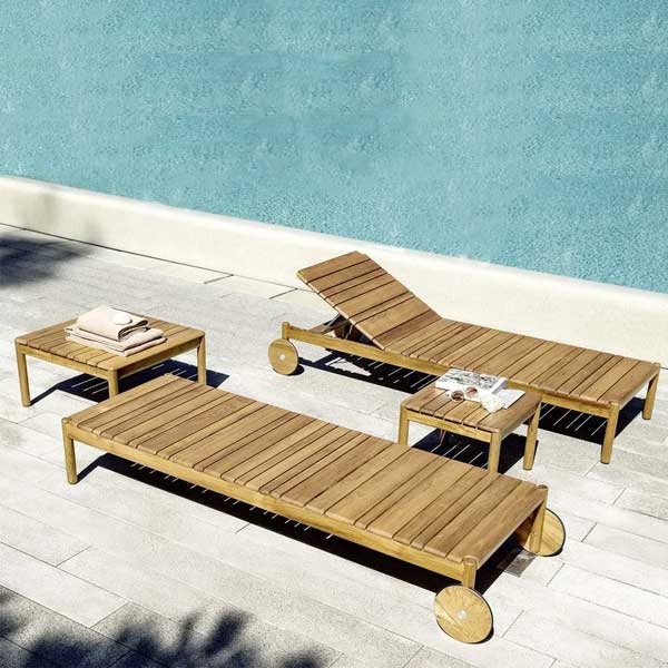 Outdoor Wooden - Sun Lounger - Alessan