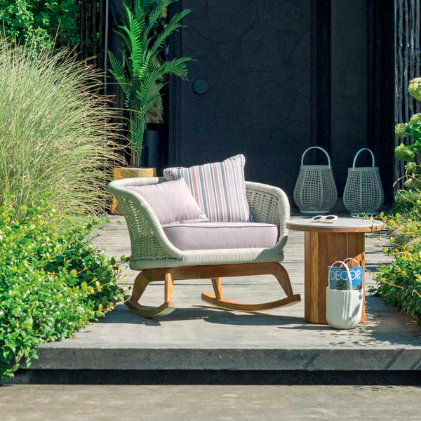 Outdoor Braid And Rope Rocking Chairs - Atmosphere