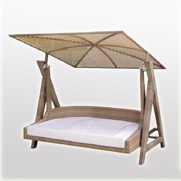 Outdoor Wicker Two Seater Swing - Club