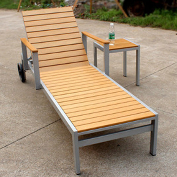 Outdoor Wood & Aluminum - Sun Lounger - ButterNut