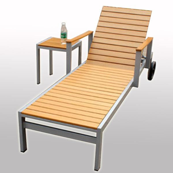 Outdoor Wood & Aluminum - Sun Lounger - ButterNut