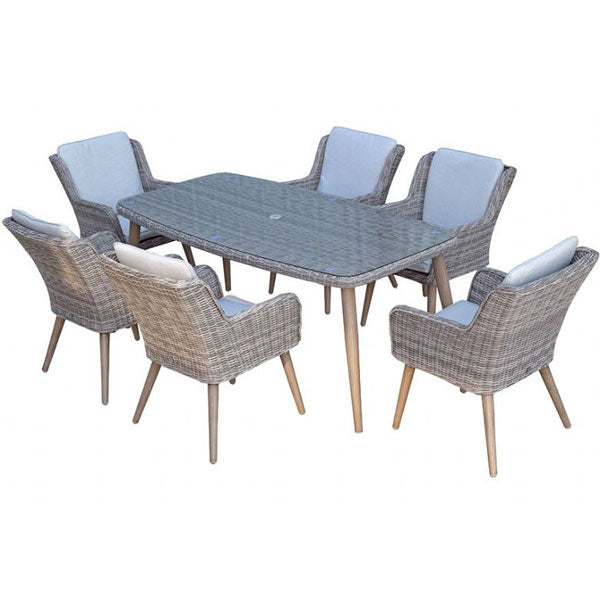 Outdoor Wood & Wicker - Dining Set - Takian