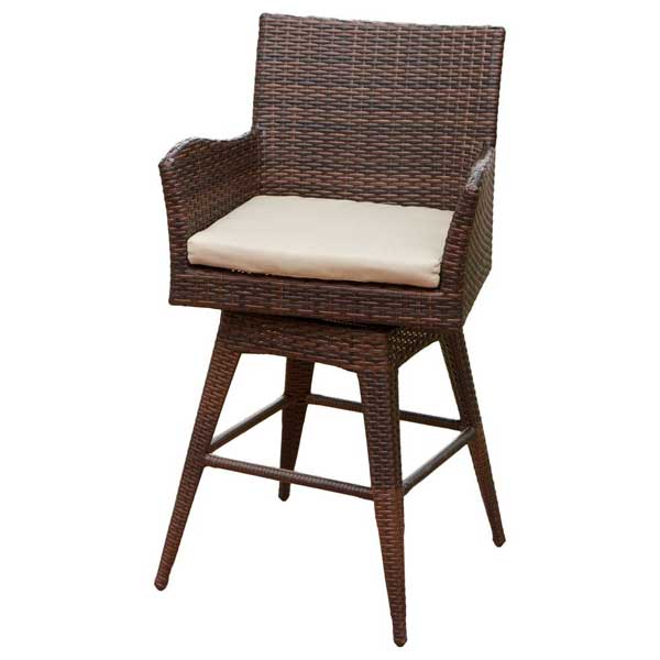 OUTDOOR-WICKER-GARDEN-PATIO-ALLWEATHER-BAR-CHAIR-LUXOX-L-OWP-BTS-004_ Outdoor Wicker Bar Set - Espresso