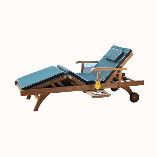 Outdoor Wood & Steel - Sun Lounger - Hanover Next