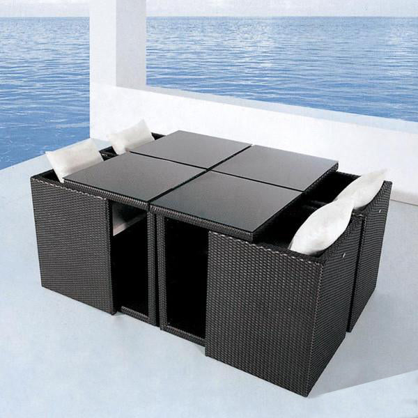 Outdoor Wicker Garden Set - Cube