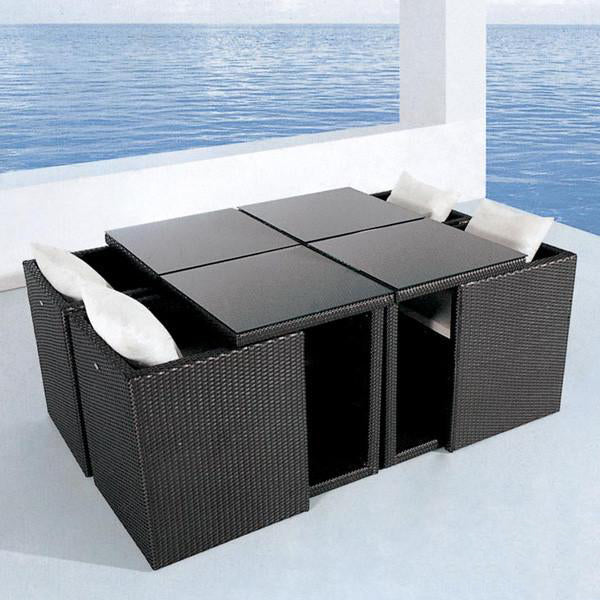 Outdoor Wicker Garden Set - Cube