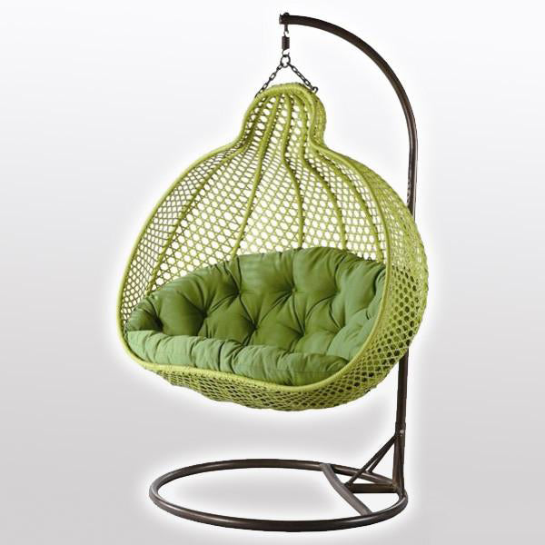 Outdoor Wicker - Swing With Stand - Pumpkin