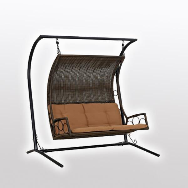 Outdoor Wicker Two Seater Swing - Zoya