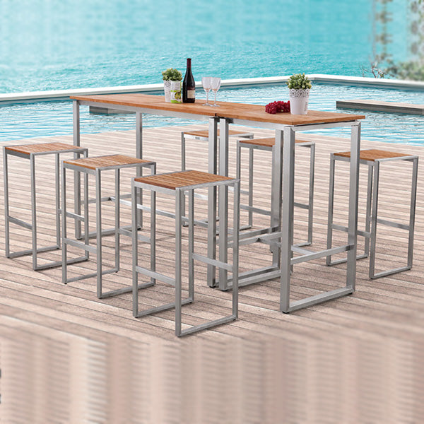 Outdoor Wood & Steel - Bar Set - Aspen