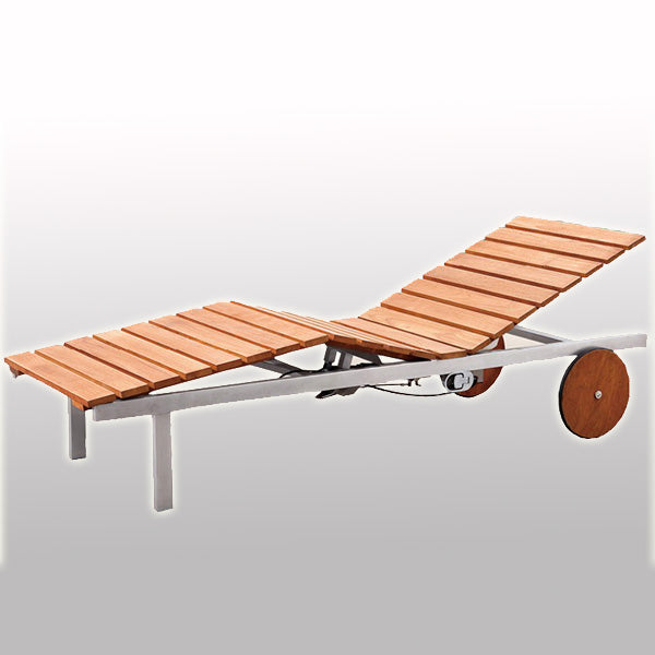 Outdoor Wood & Steel - Sun Lounger - Birch